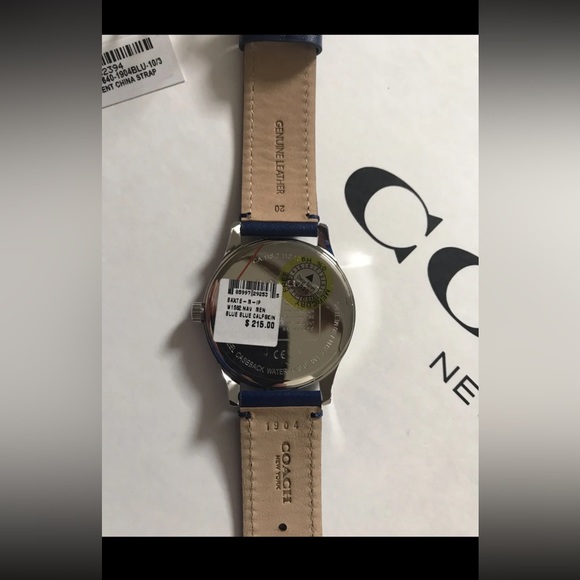 NWT COACH BAXTER WATCH 39MM W1582 NAVY BLUE - Picture 11 of 12
